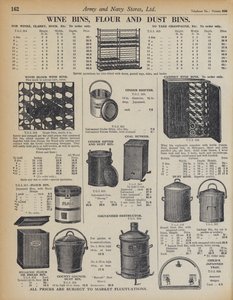 Seite aus dem Katalog der Army and Navy Stores von English School