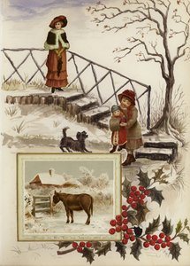 Seite aus einem spätviktorianischen Sammelalbum