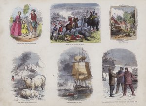 Seite aus dem attraktiven Bilderbuch (farbige Gravur)