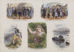 Seite aus dem Attraktiven Bilderbuch (farbige Gravur)
