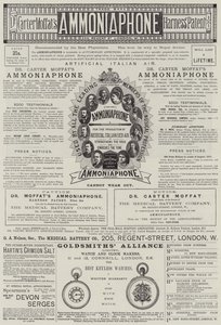 Seite mit Anzeigen (Gravur) von English School