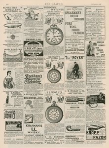Anzeigenseite aus The Graphic, 22. September 1888 von English School