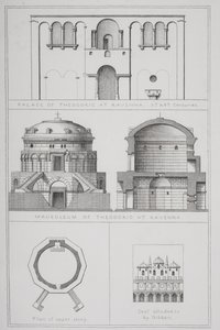 Palast und Mausoleum von Theoderich (ca. 454-526) in Ravenna, aus `Agincourts Kunstgeschichte durch ihre Denkmäler