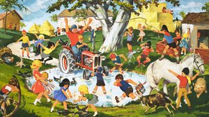 Pandämonium im Bauernhof von English School