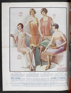 Papiermuster für Hemd, Unterhose, Camiknickers und Tarentulle, Mode für alle, Oktober
