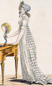 Pariser Kleid, aus Ladys Magazine, 1802 von English School