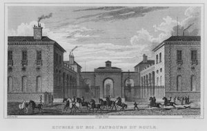 Paris, Ecuries Du Roi, Faubourg Du Roule (Gravur) von English School