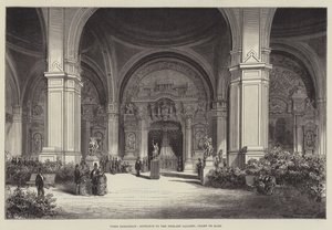 Pariser Ausstellung, Eingang zur Kunstgalerie, Champ de Mars (Gravur) von English School