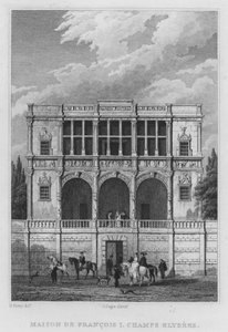 Paris, Maison De Francois I, Champs Elysees (Gravur) von English School