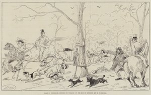 Paris zu Pferd, der Bois de Boulogne und M de Lesseps (Gravur) von English School