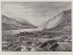 Ein Teil von Dawson City, Blick auf den Yukon River, wie er im Sommer 1898 erschien