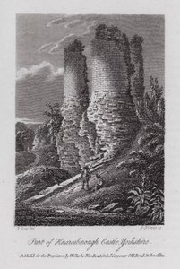 Teil von Knaresborough Castle, Yorkshire von English School