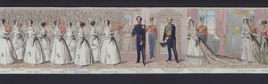 Teil des Panoramas der Hochzeit von Königin Victoria, ca. 1840