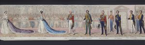 Teil des Panoramas der Hochzeit von Königin Victoria, ca. 1840
