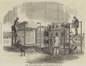 Patentierte vertikale Druckmaschine, in der Großen Ausstellung, Klasse C, Nr. 122