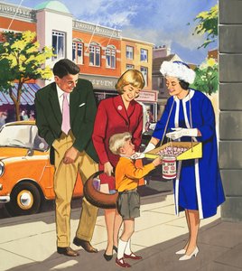 Der Fahnenverkäufer von English School