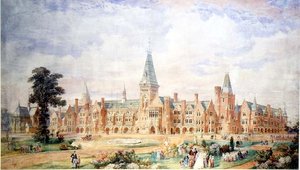 Perspektivisches Design für eine Schule oder ein College, ca. 1865