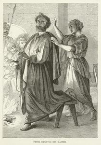 Petrus verleugnet seinen Meister von English School