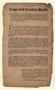 Petition an die Majestät des Königs von English School