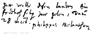 Philip Melanchthon von English School