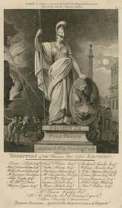 Phoenix Company; Fire Office, Lombard Street und Charing Cross, London von English School