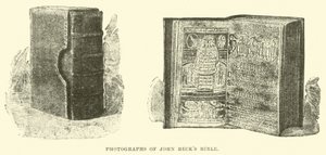 Fotografien von John Becks Bibel von English School