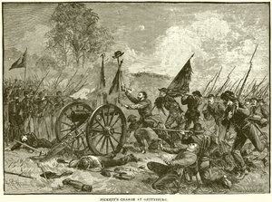 Picketts Angriff bei Gettysburg von English School