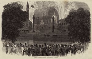Bildmodell von Venedig in den Vauxhall Gardens (Stich) von English School