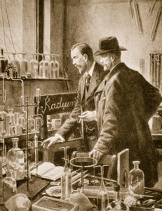 Pierre Curie unterhält sich mit Sir William Ramsay