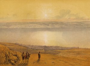 Orte in der Bibel: Tiberias (Chromolithografie) von English School