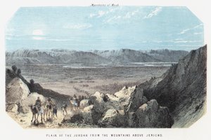 Ebene des Jordan von den Bergen über Jericho von English School