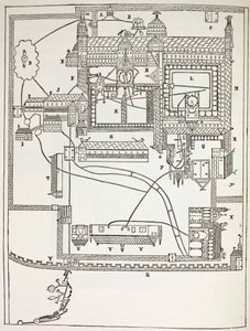 Plan des Benediktinerklosters in Canterbury von English School