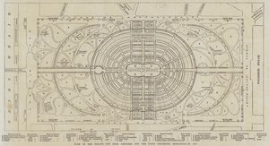 Plan des Palastes und Parks für die Pariser Weltausstellung von 1867 (Gravur)