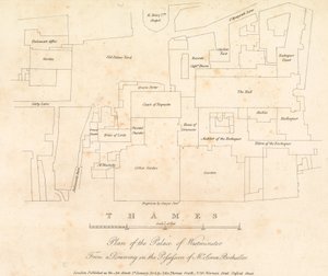 Plan des Westminster Palace, London von English School