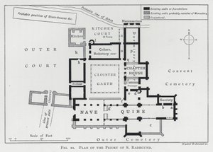 Plan des Priorats von St. Radegund (Gravur)