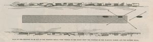 Plan des zu schneidenden Kanals in der Whiting-Sandbank