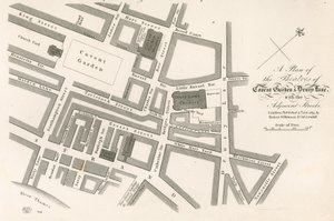 Plan der Theater von Covent Garden, London von English School