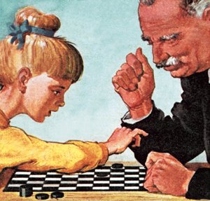 Dame oder Damespiel spielen