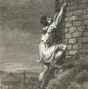 Pontius Comminius klettert zur Zitadelle (Gravur) von English School