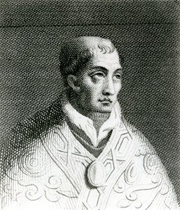 Papst Johannes VIII. (820-82) (Gravur)