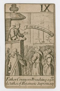 Popish Plot Spielkarte von English School