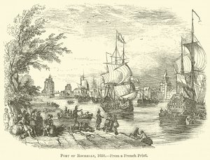 Hafen von Rochelle, 1650 von English School