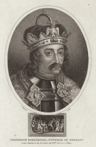 Porträt von Friedrich Barbarossa von English School