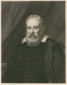 Porträt von Galileo Galilei von English School