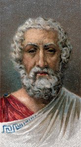 Porträt von Homer (9.-8. Jahrhundert v. Chr.), griechischer Dichter - Aus der Serie „Leaders of Men“ von English School