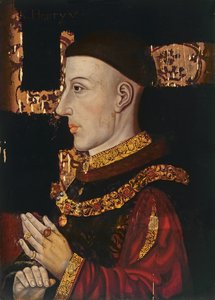 Porträt von Heinrich V. (1387-1422) (während der Restaurierung)