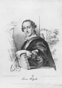 Porträt von Horace Walpole, Graf von Orford, graviert von G. Madeley (Stich) von English School
