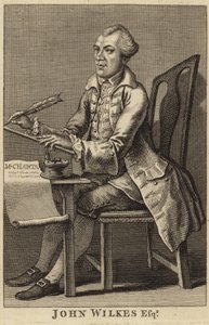 Porträt von John Wilkes von English School
