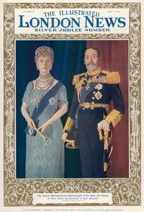 Porträt von König George V. und Königin Mary aus The Illustrated London News, 4. Mai 1935 von English School