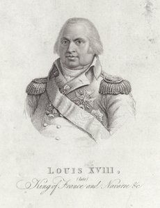 Porträt von König Ludwig XVIII von English School